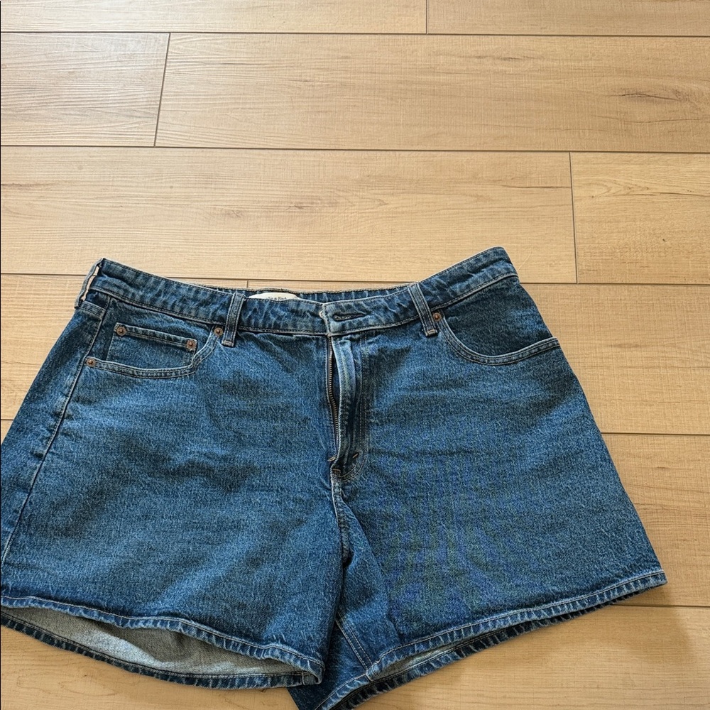 Abercrombie & Fitch Dark Blue Denim Shorts